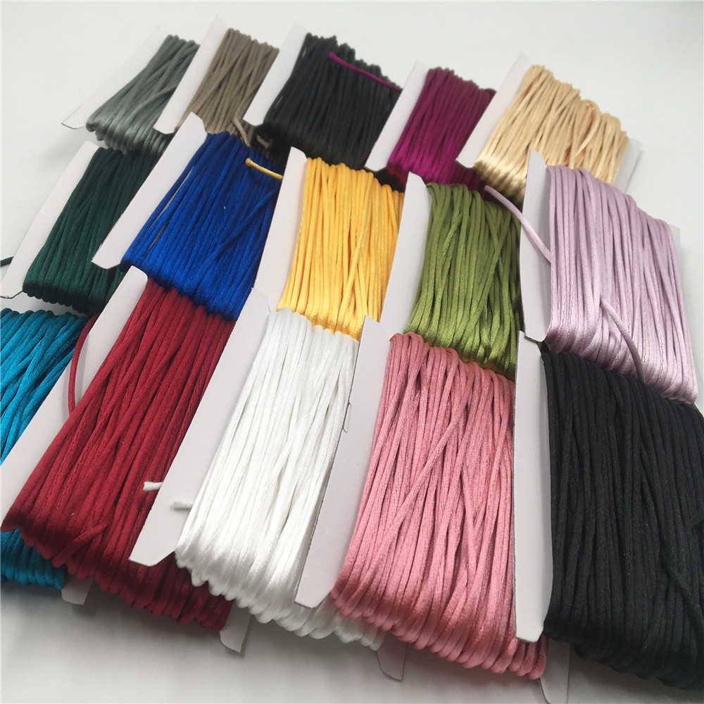 Knotting Cord Silk - 2mm tressé macramé soie macramé cordon