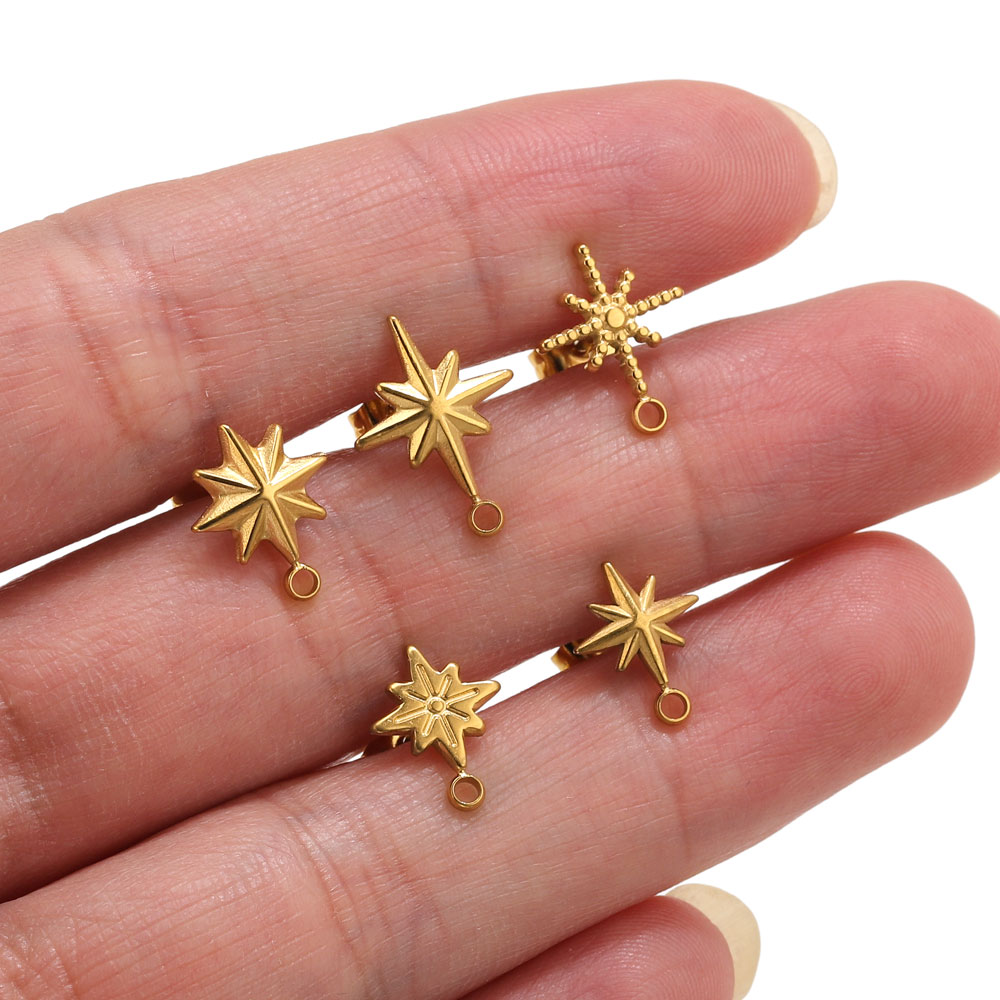 Jewelry Making Tools And Supplies - 6 pièces Clous d'oreilles étoile en