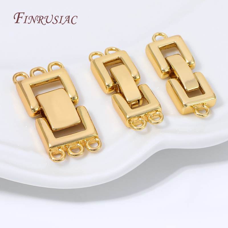 Jewelry Making Loops - Connecteur de fermoir multi-brins plaqué or