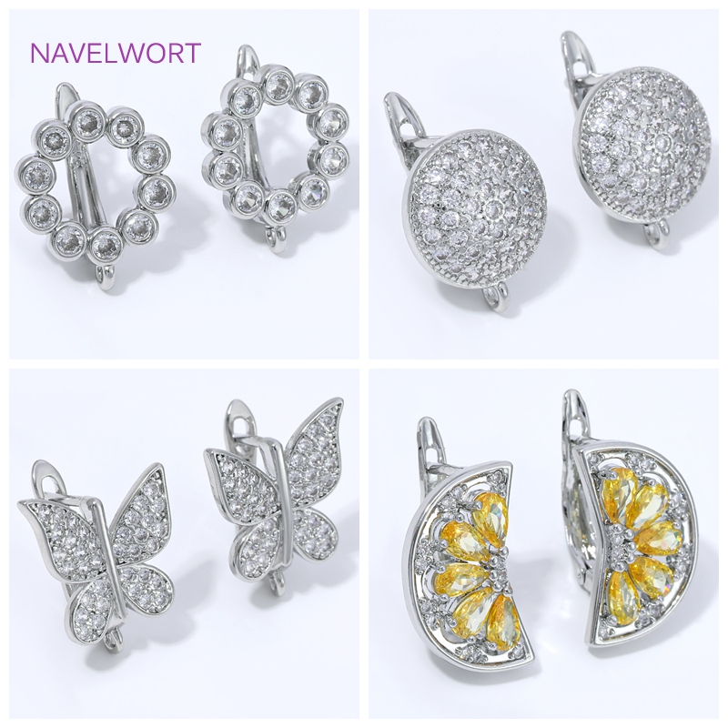 Jewelry Making Earring Supplies - Crochets d'oreilles en forme d'éventail plaqués