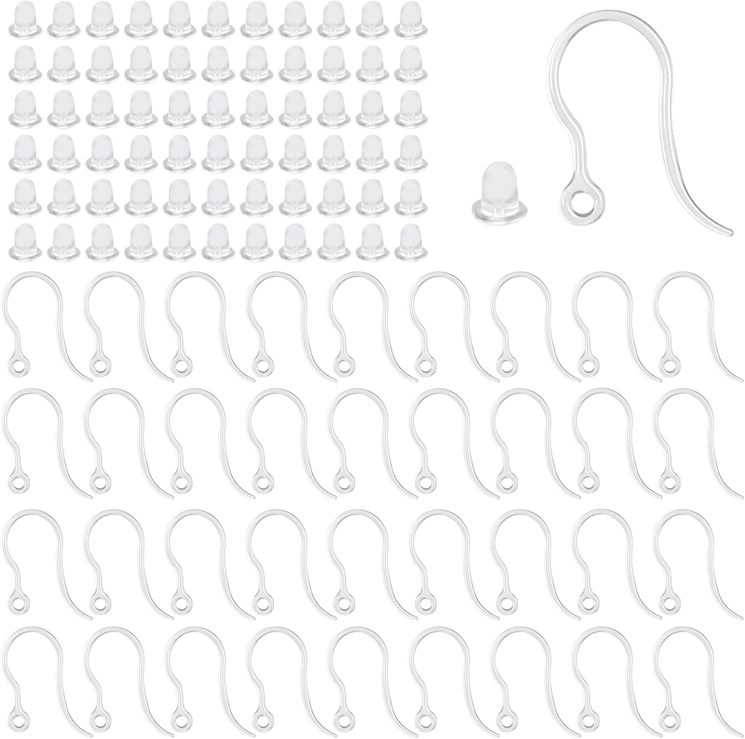 Jewelry Making Factory - Crochets de boucles d'oreilles en plastique