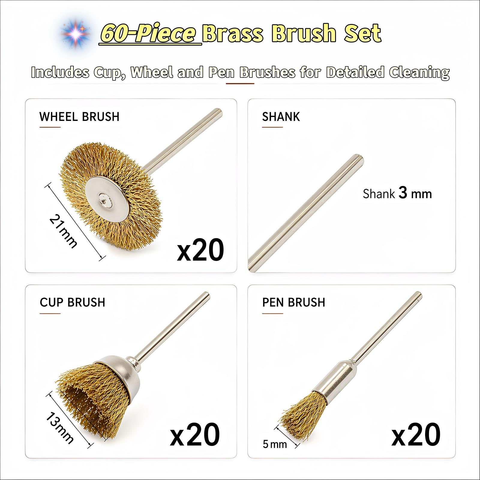 Lot de 60 brosses en laiton po - Jewelry Making Brass avis et prix