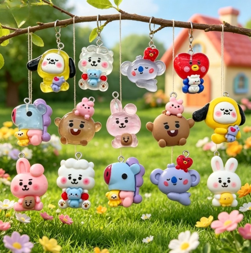 Breloques en résine BT21, 7 pi - Jewelry Making Brass avis et prix
